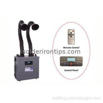 Portable Double Arm Solder Smoke Absorber With Filter Clogg